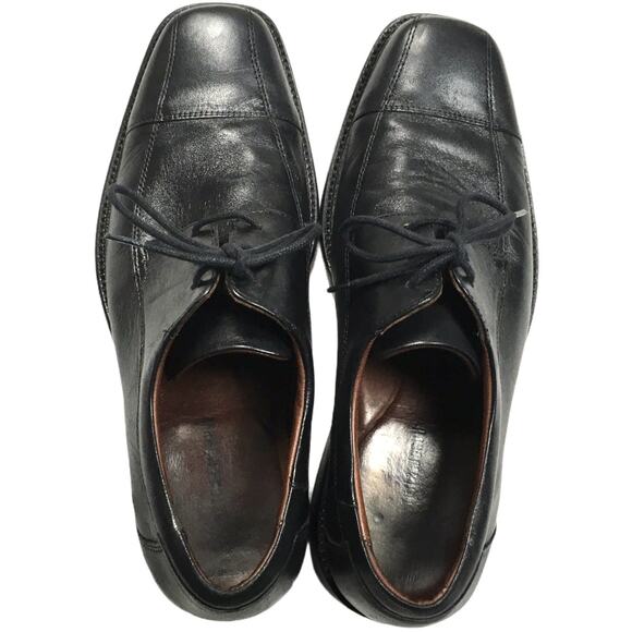 Johnston & Murphy Oxford Shoes Leather Black Men's 10 Dress‎ Shoe Business - Picture 14 of 14